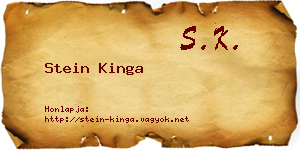 Stein Kinga névjegykártya