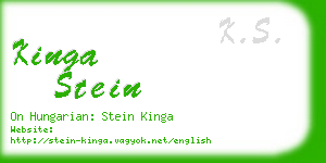 kinga stein business card
